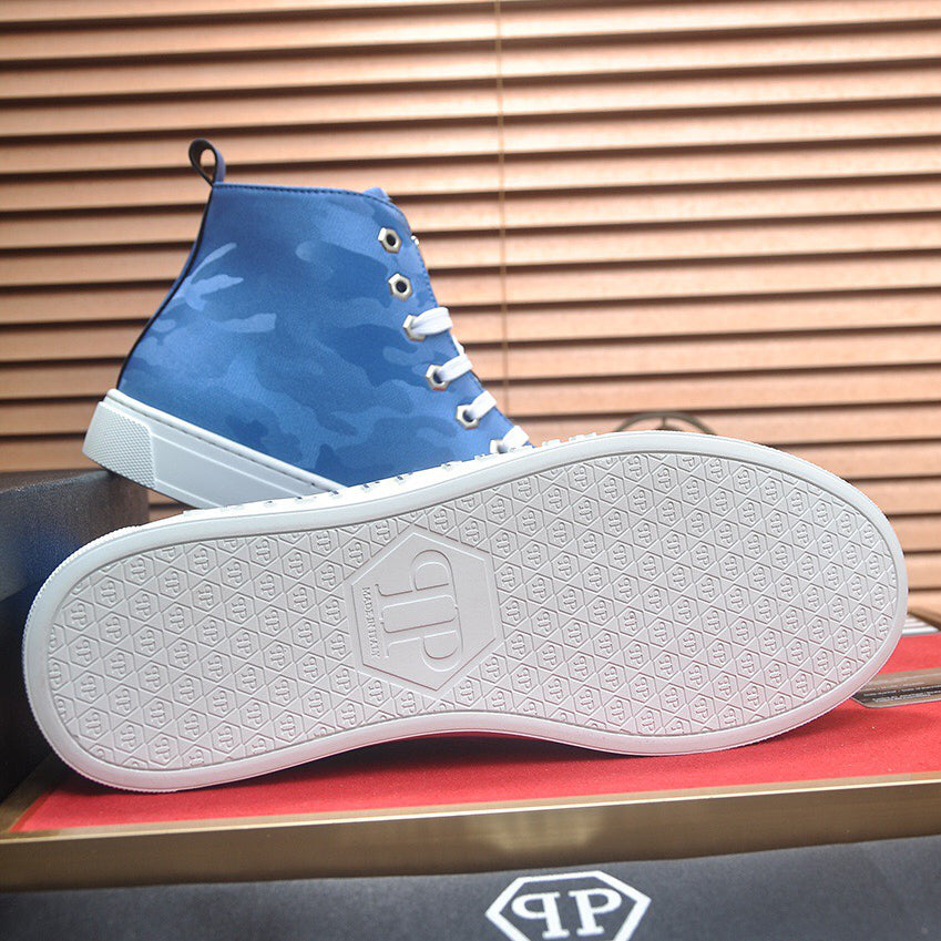 New-PP High top Leather shoes