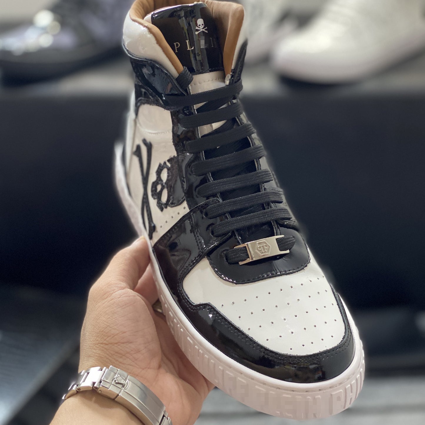 New-PP High-top Leather Shoes