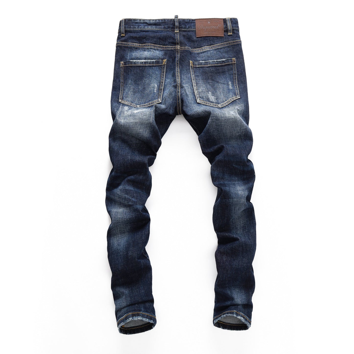 NEW-hole patch print Jeans