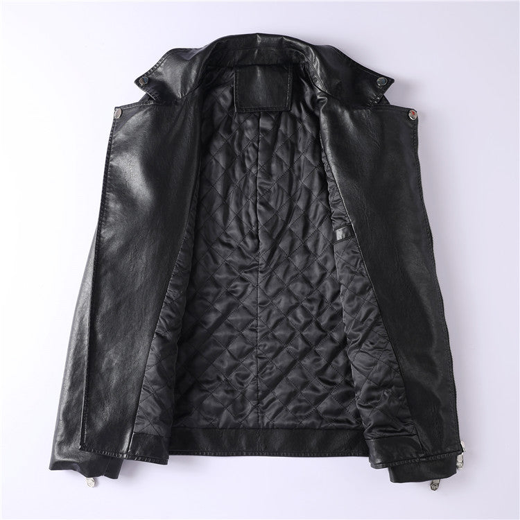 New-PP 6982 Padded leather jacket