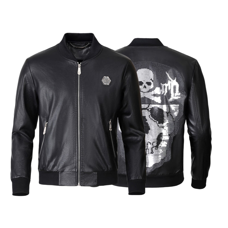 New-PP 6977 Padded leather jacket