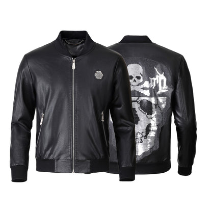 New-PP 6977 Padded leather jacket