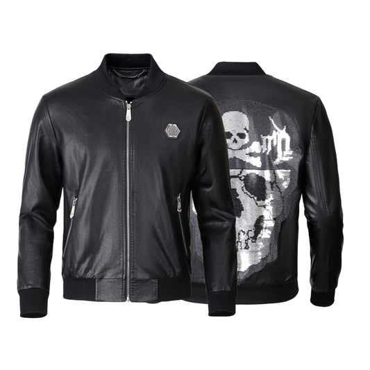 New-PP 6977 Padded leather jacket