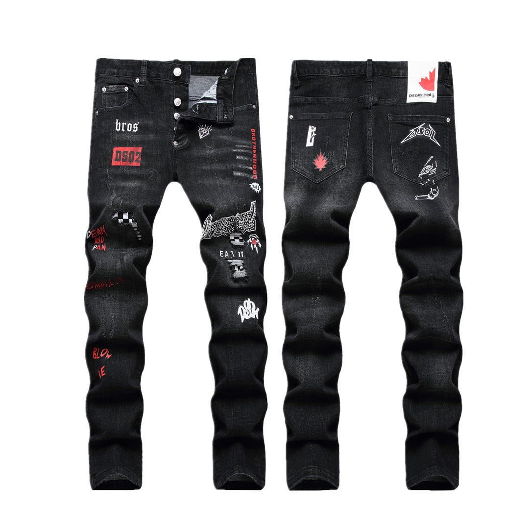 NEW-diamond embroidery Jeans
