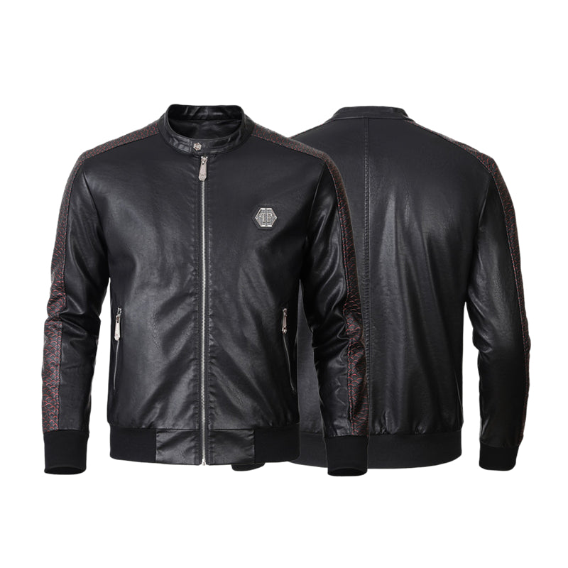 New-PP 6979 Padded leather jacket
