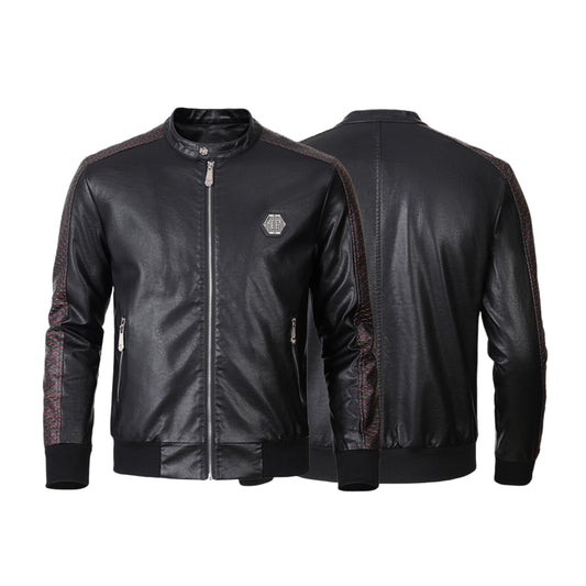 New-PP 6979 Padded leather jacket