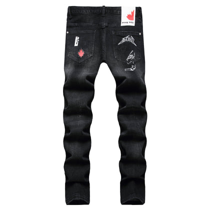 NEW-diamond embroidery Jeans