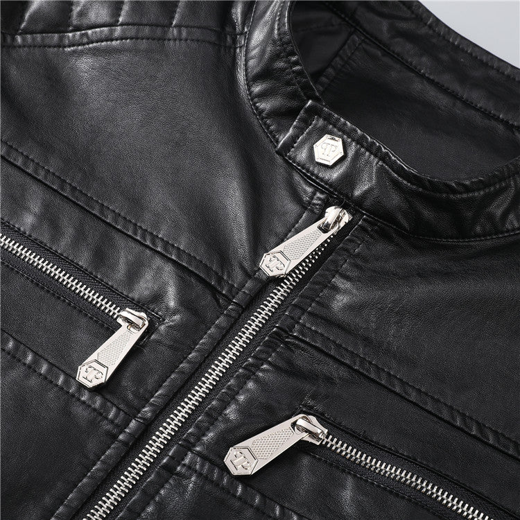 New-PP 6981 Padded leather jacket