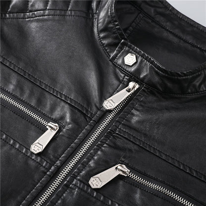 New-PP 6981 Padded leather jacket
