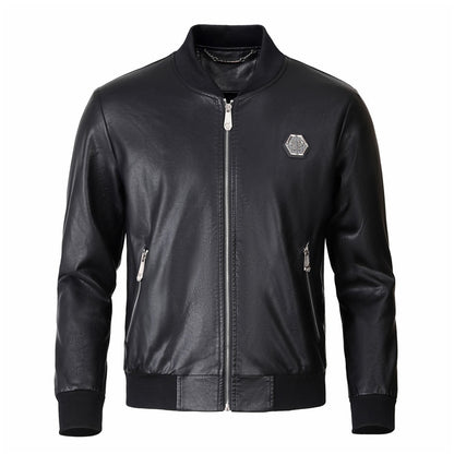 New-PP 6977 Padded leather jacket
