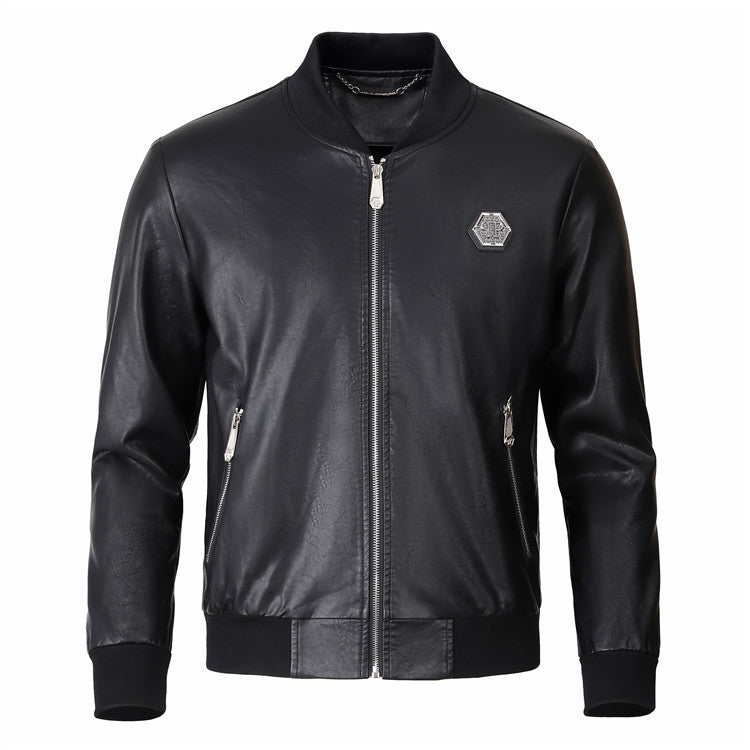 New-PP 6978 Padded leather jacket