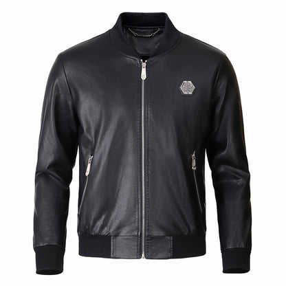 New-PP 6978 Padded leather jacket