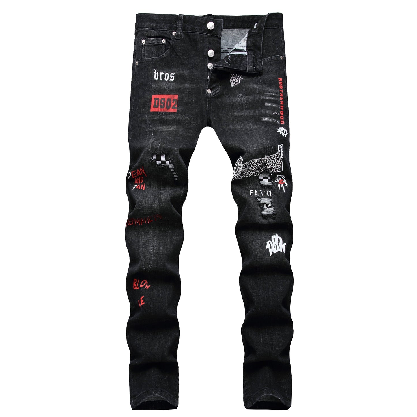 NEW-diamond embroidery Jeans
