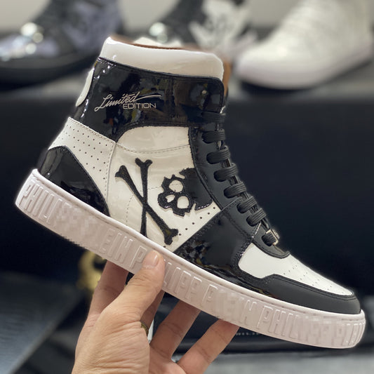 New-PP High-top Leather Shoes