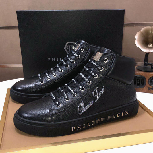 New-PP High Top leather shoes