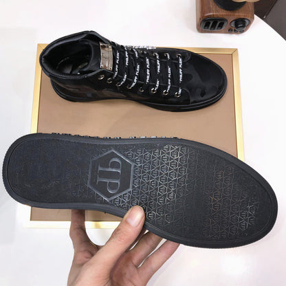 New-PP High Top leather shoes