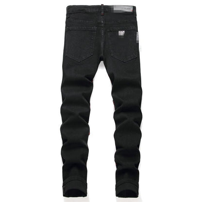 New-PP Skull patch jeans