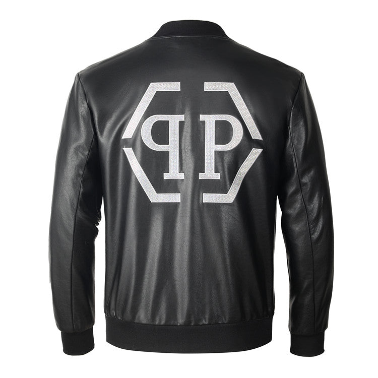 New-PP 6985 Padded leather jacket