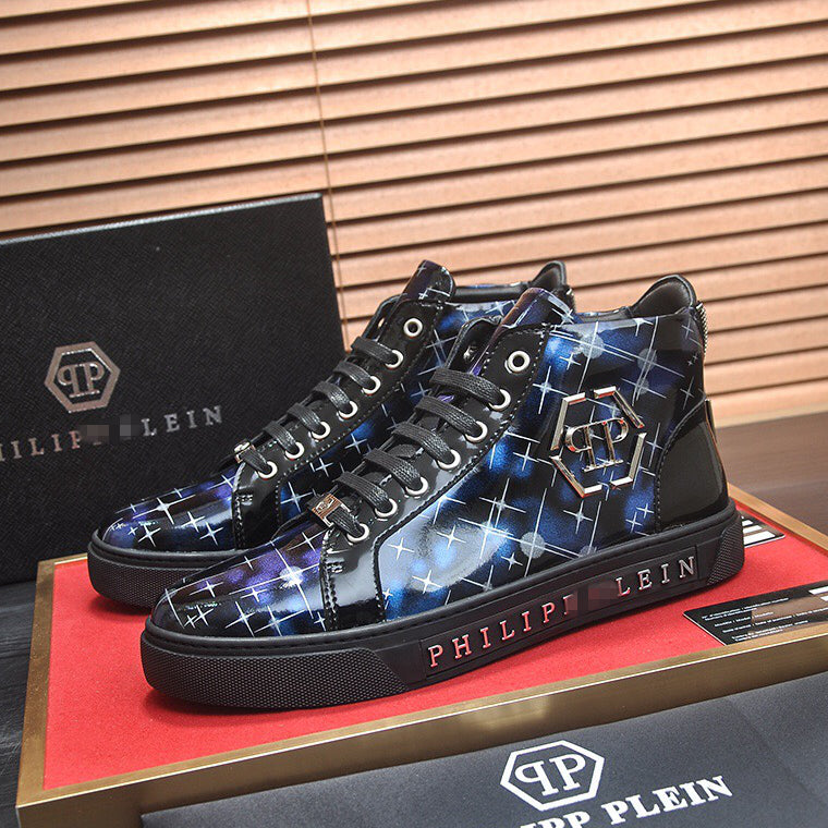 New-PP High top Leather shoes