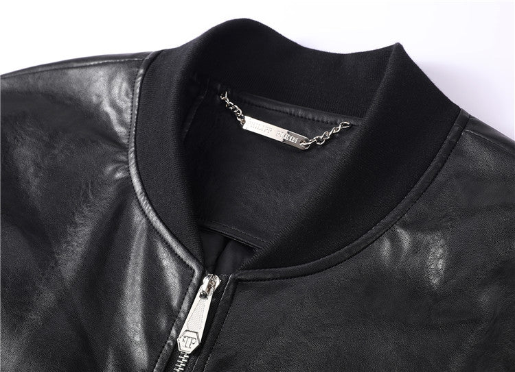 New-PP 6978 Padded leather jacket
