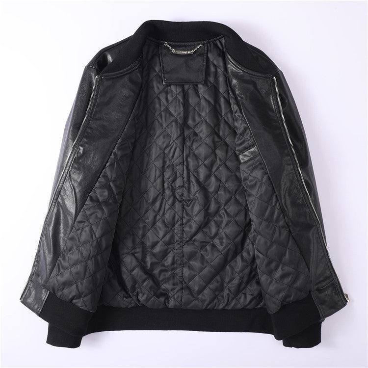 New-PP 6977 Padded leather jacket