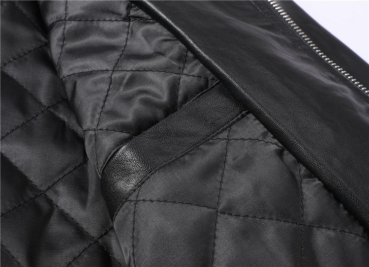 New-PP 6977 Padded leather jacket