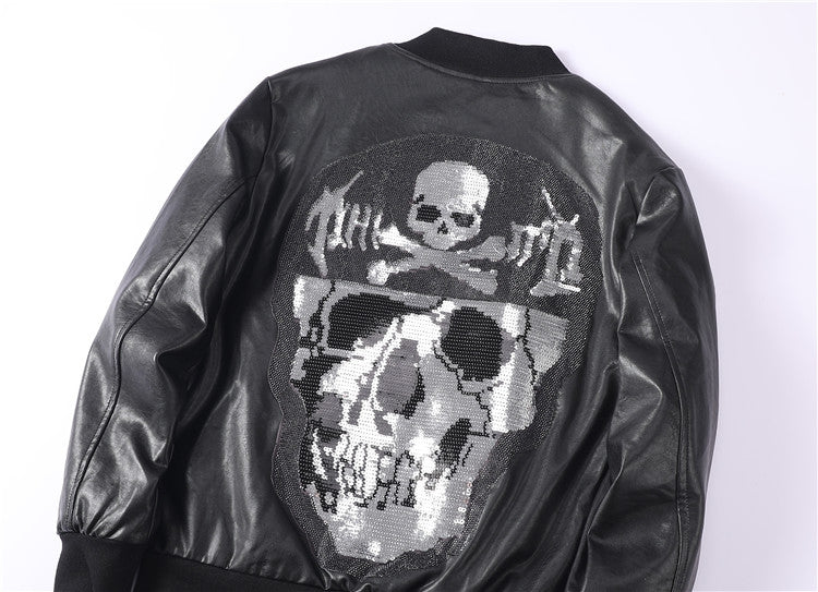 New-PP 6977 Padded leather jacket