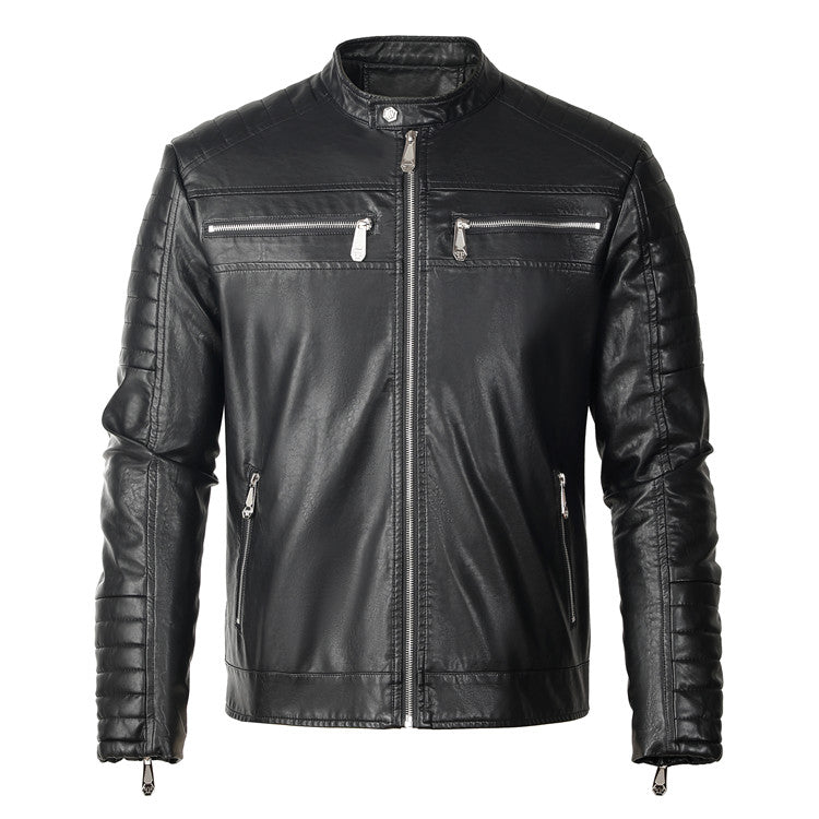 New-PP 6981 Padded leather jacket