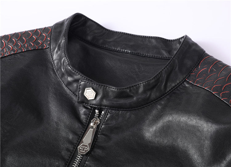 New-PP 6979 Padded leather jacket