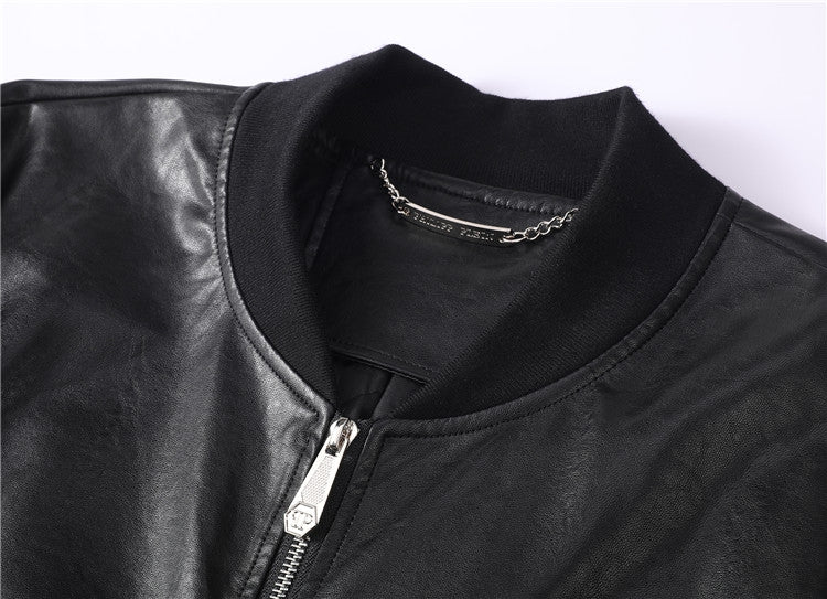 New-PP 6977 Padded leather jacket