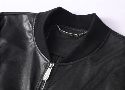 New-PP 6977 Padded leather jacket
