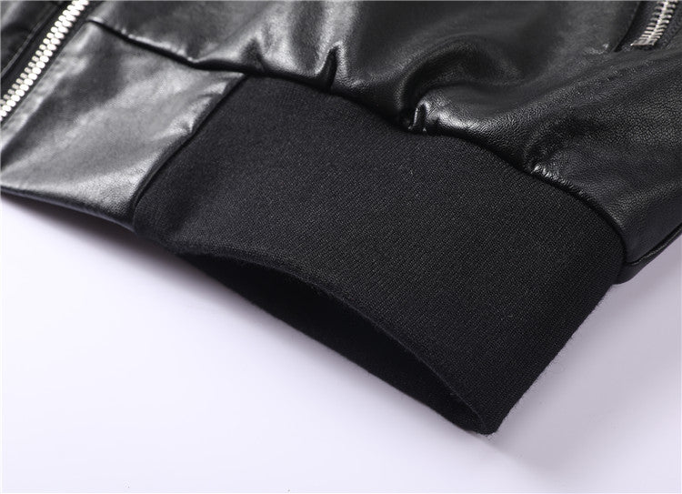 New-PP 6979 Padded leather jacket