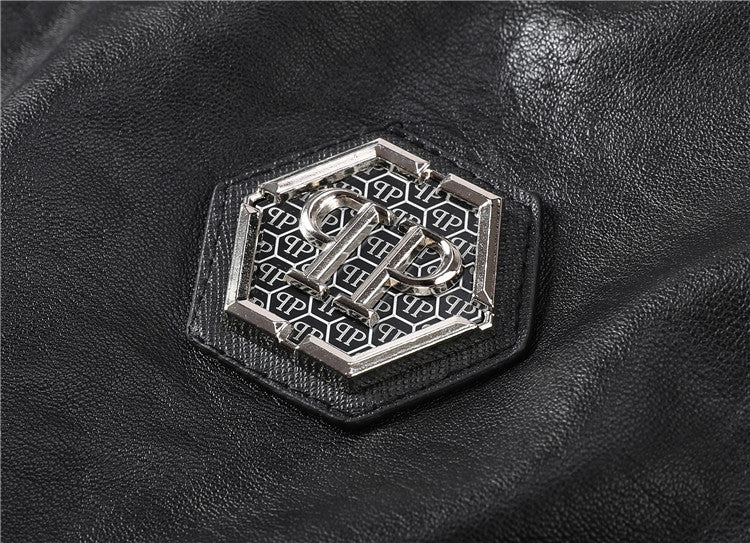 New-PP 6979 Padded leather jacket