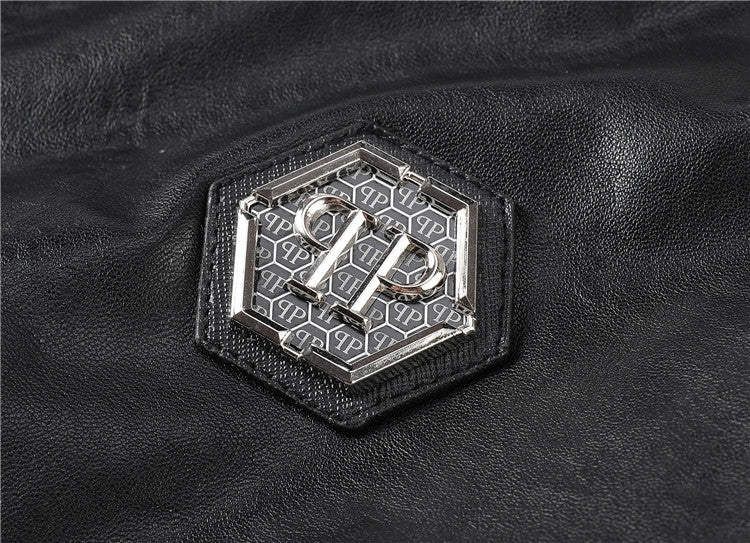 New-PP 6978 Padded leather jacket