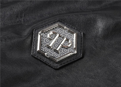 New-PP 6978 Padded leather jacket