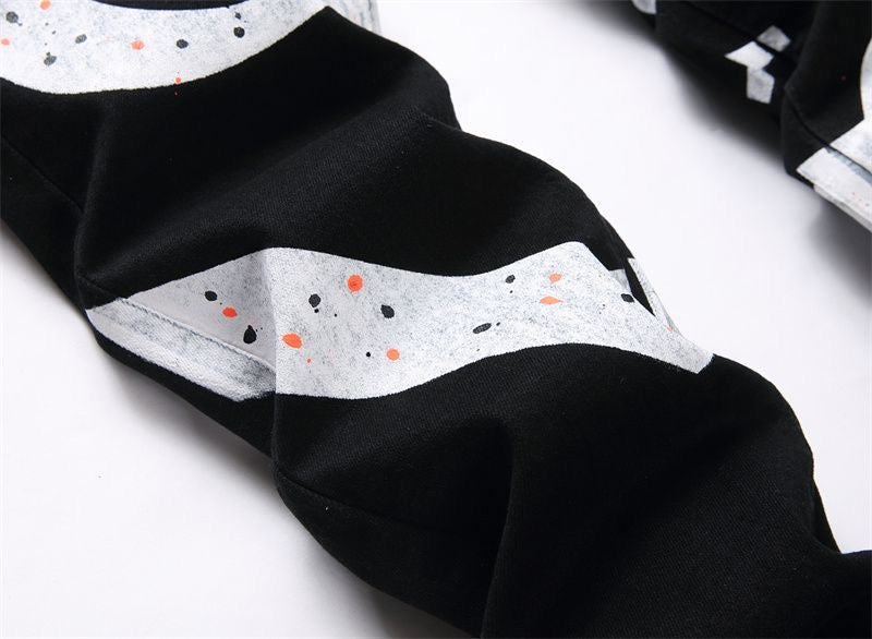 New-PP Lettering print jeans
