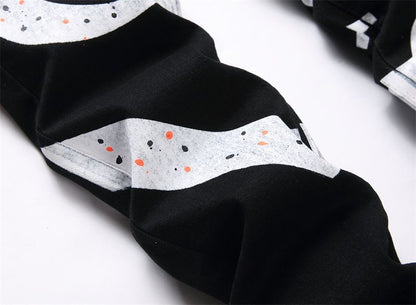 New-PP Lettering print jeans
