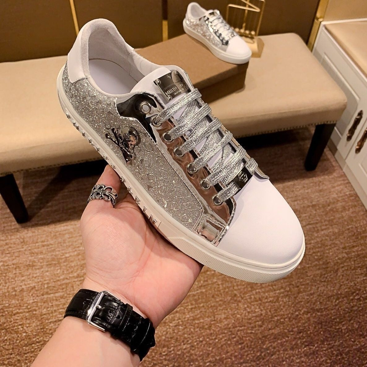 New-PP Skull sneakers