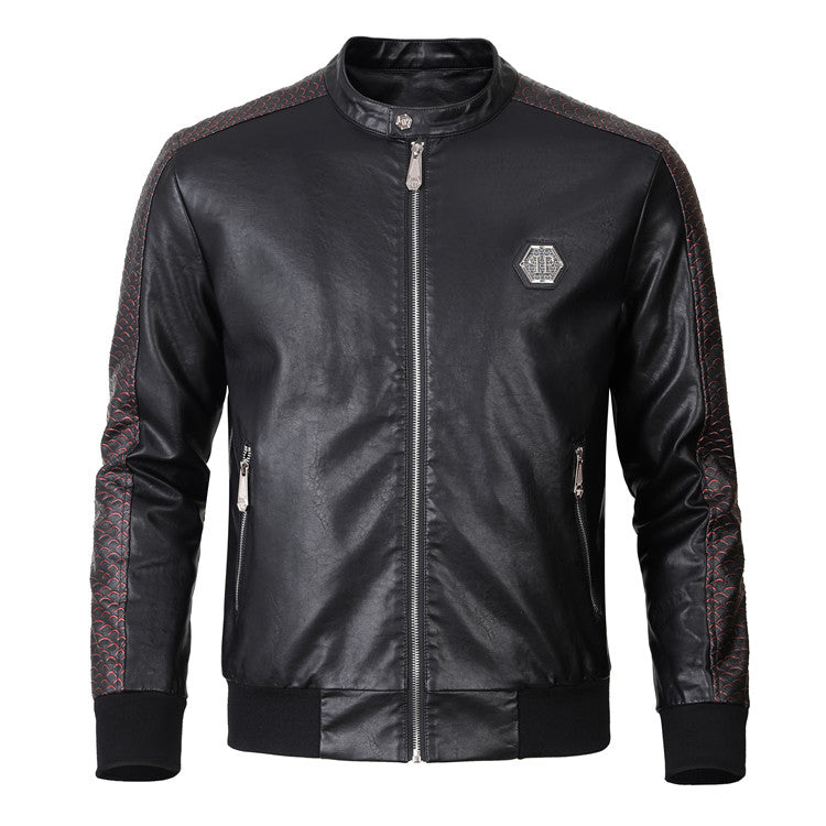 New-PP 6979 Padded leather jacket