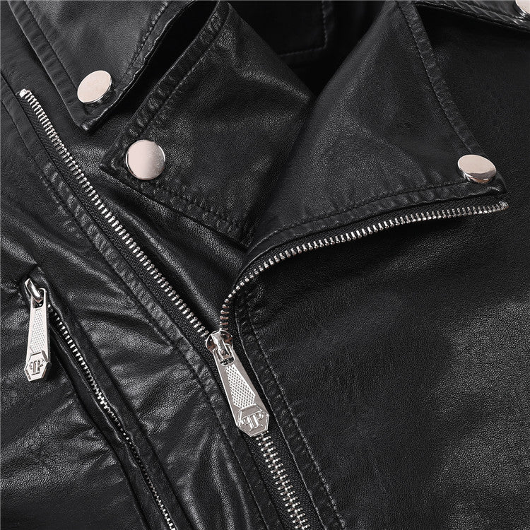 New-PP 6982 Padded leather jacket