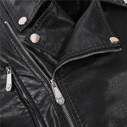 New-PP 6982 Padded leather jacket