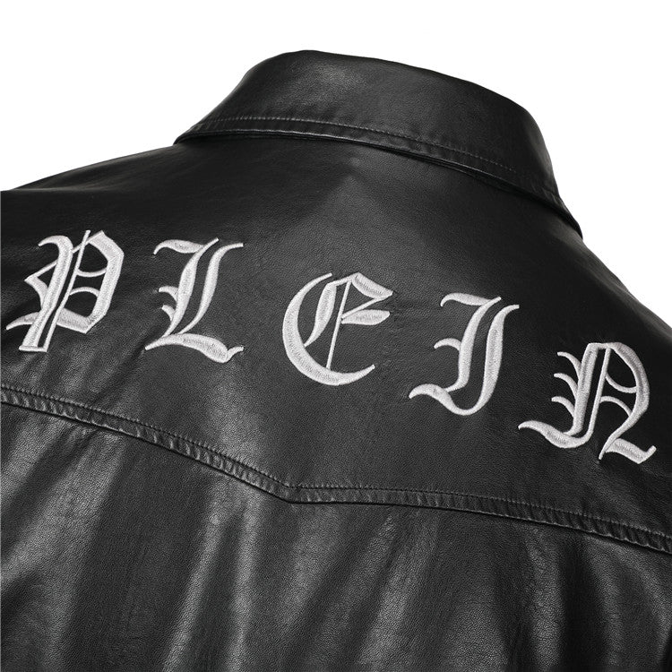 New-PP 6982 Padded leather jacket