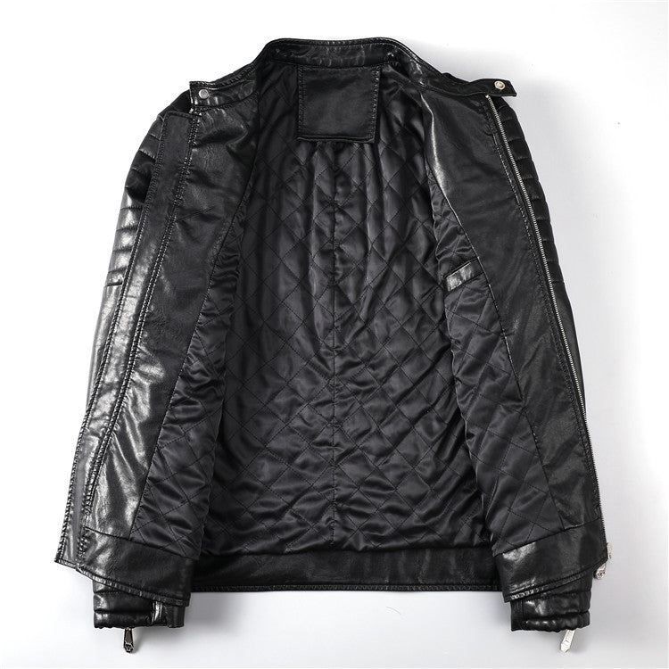 New-PP 6981 Padded leather jacket
