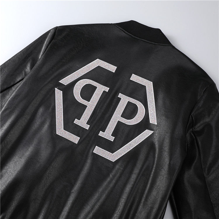 New-PP 6985 Padded leather jacket
