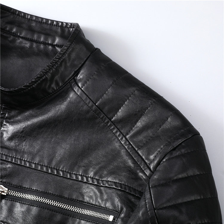 New-PP 6981 Padded leather jacket